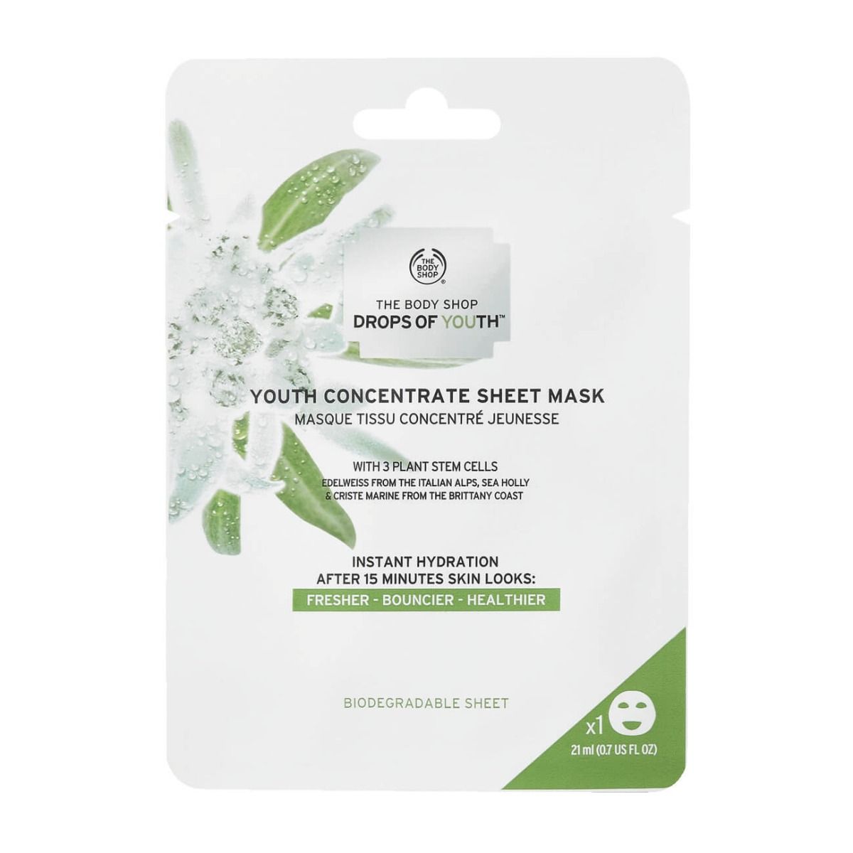 The Body Shop Drops of Youth™ Youth Concentrate Sheet Mask (21 ml x1) The Body Shop