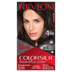 Revlon Colorsilk Hair Color 2N Brown Black (40 ml + 40 ml + 11.8 ml) Revlon