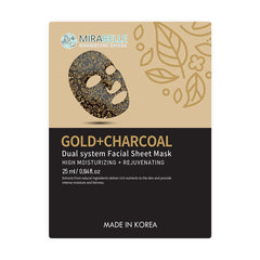 Mirabelle Gold Charcoal Dual System Facial Sheet Mask (25 ml) Mirabelle