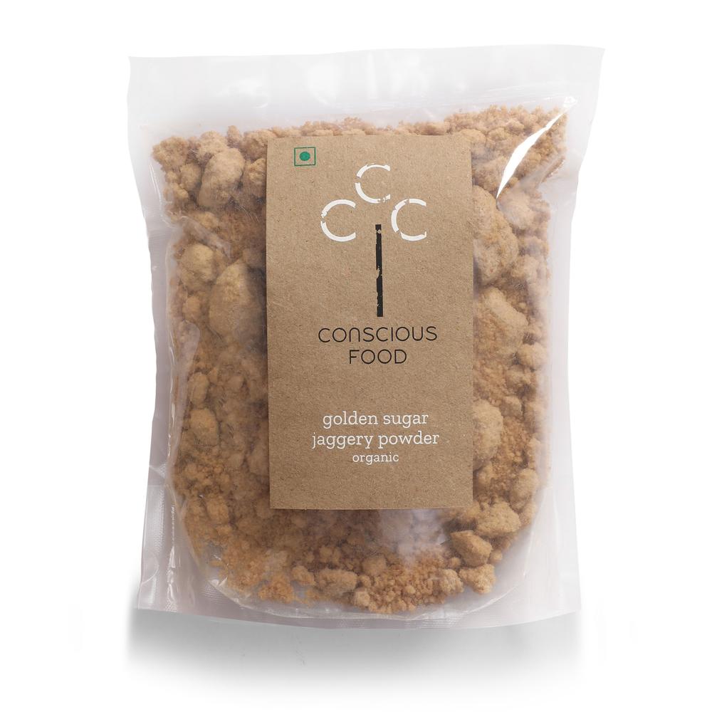 Conscious Food Golden Sugar (Jaggery Powder) (500 g) Conscious Food