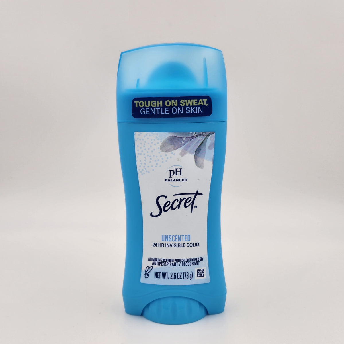 Secret PH Balanced Unscented 24hr Invisible Solid Deodorant Stick (73g) Secret