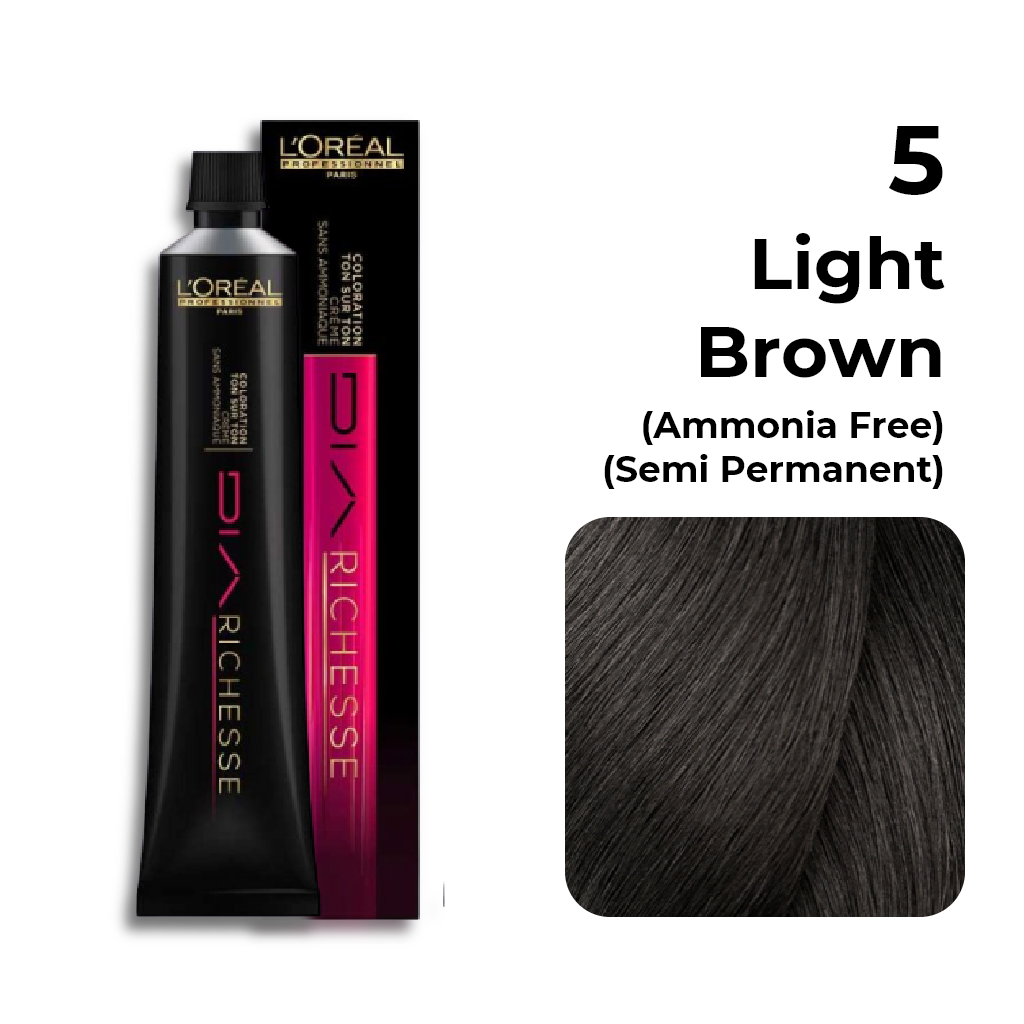 Loreal Dia Richesse Semi Permanent Hair Color 5 Light Brown 50ml