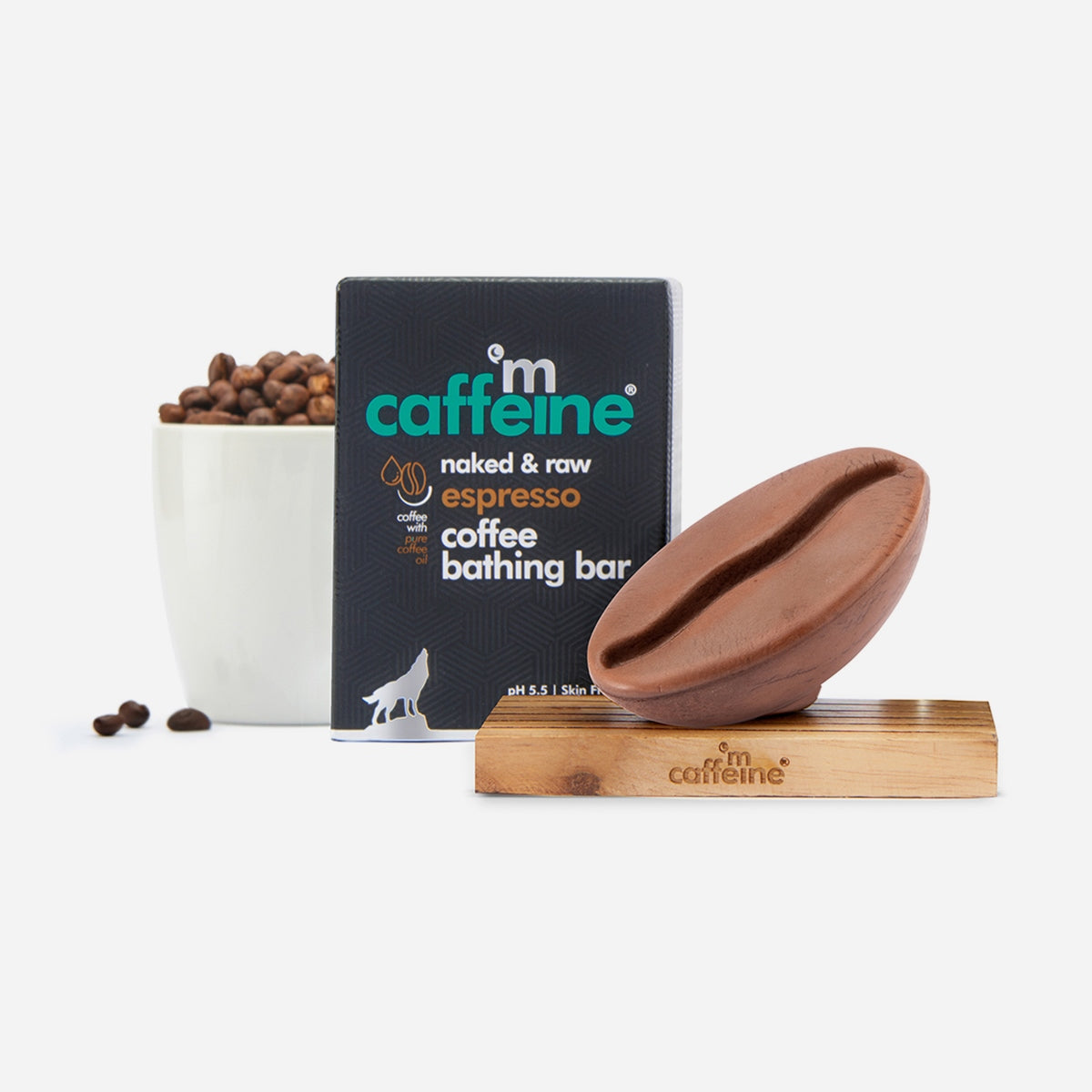 MCaffeine Naked & Raw Espresso Coffee Bathing Bar (100 g) Mcaffeine