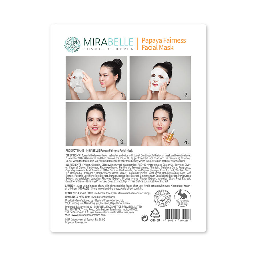 Mirabelle Papaya Fairness Facial Mask (25 ml) Mirabelle