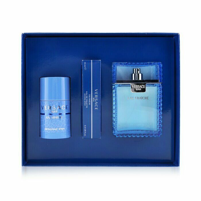 Versace Eau Fraiche 3pc Gift Set Eau De Toilette (75 ml+10 ml+100 ml) Versace
