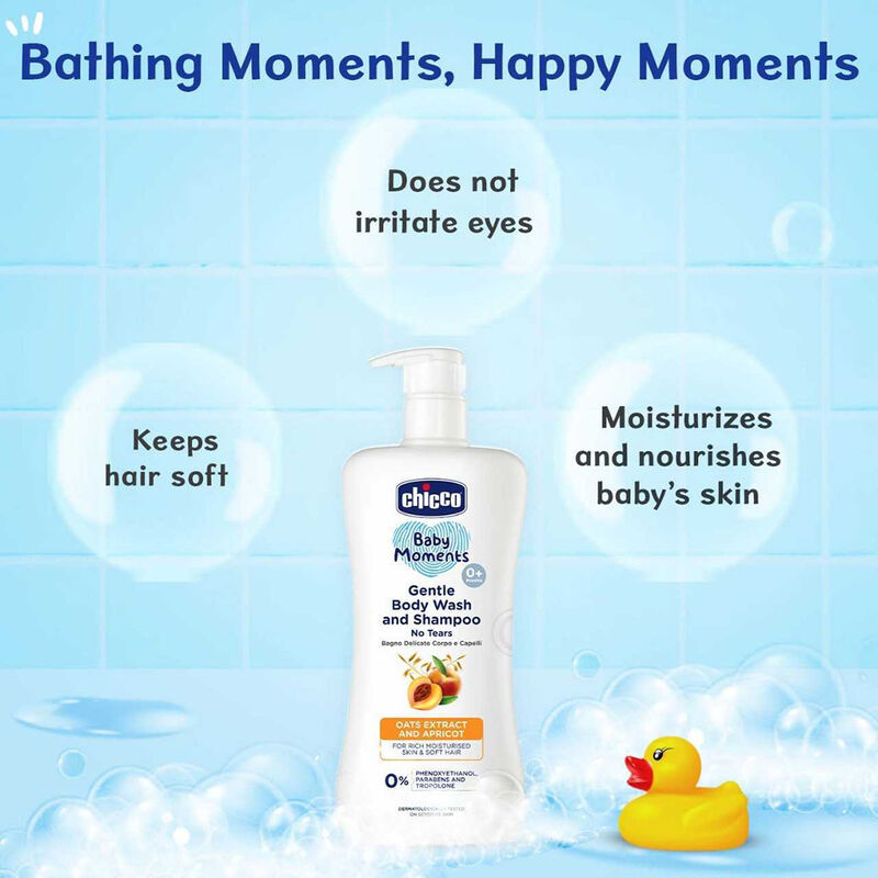 Chicco Baby Moments Gentle Body Wash And Shampoo (200 ml) Chicco