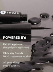 Sugar Cosmetics Gloss Boss 24HR Eyeliner - 01 Back In Black (2.5ml) Sugar Cosmetics