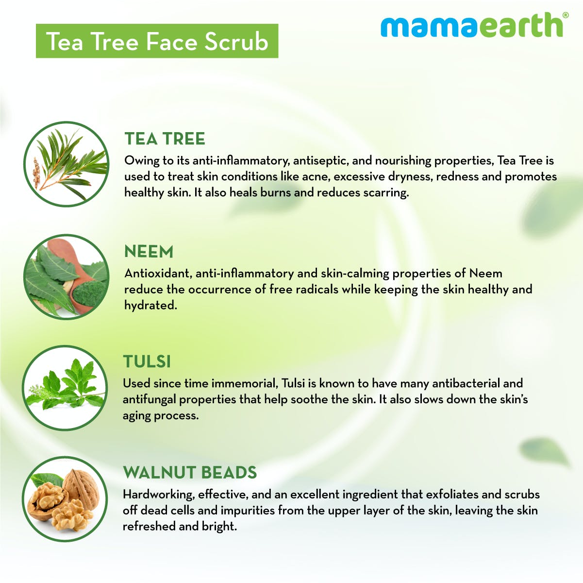 MamaEarth Tea Tree Face Scrub (100 g) MamaEarth