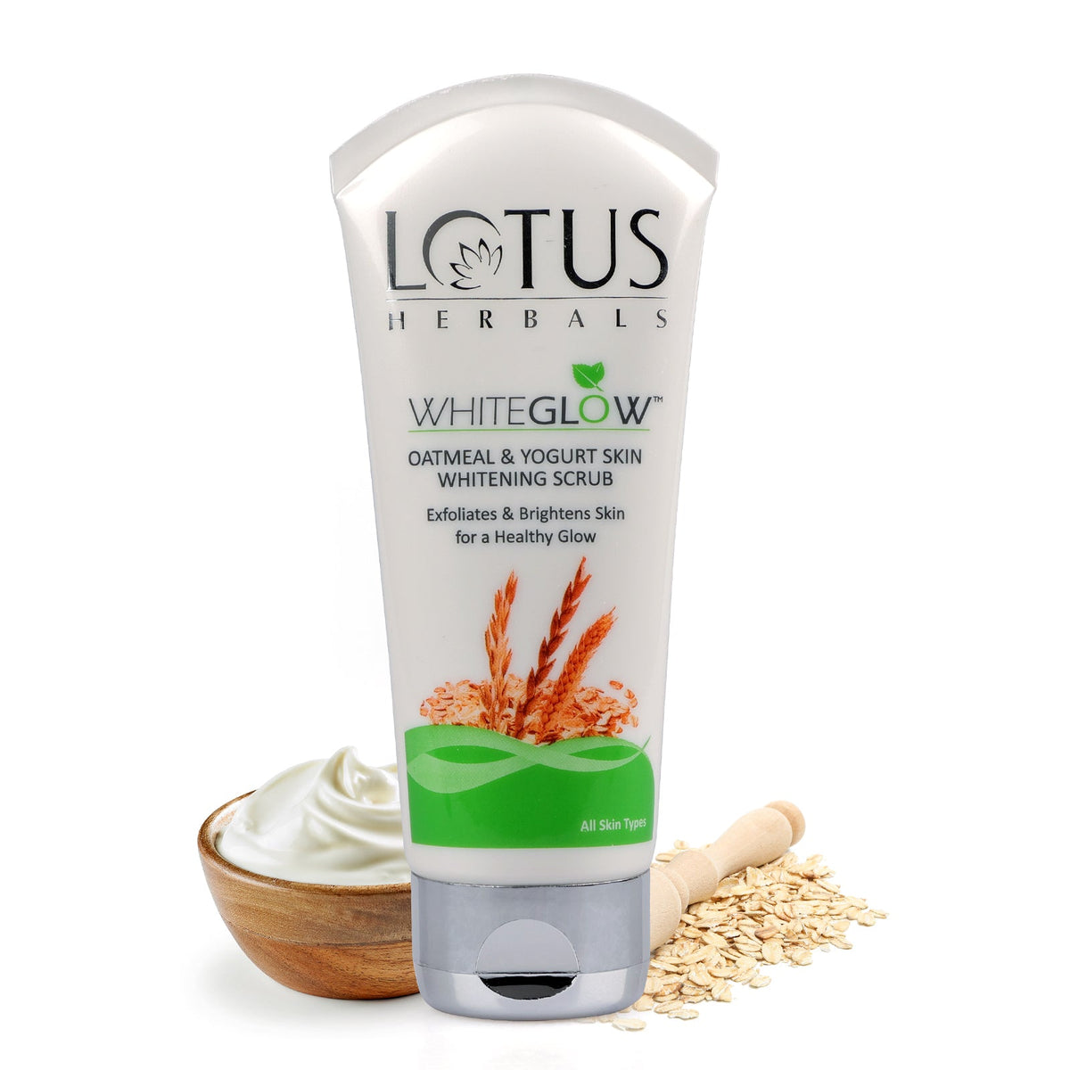 Lotus Herbals Whiteglow Oatmeal & Yogurt Skin Whitening Face Scrub (100 g) Lotus Herbals